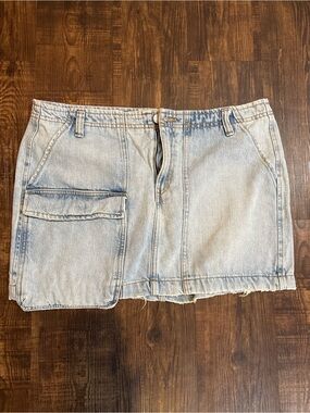 Zara Light Blue Denim Skirt